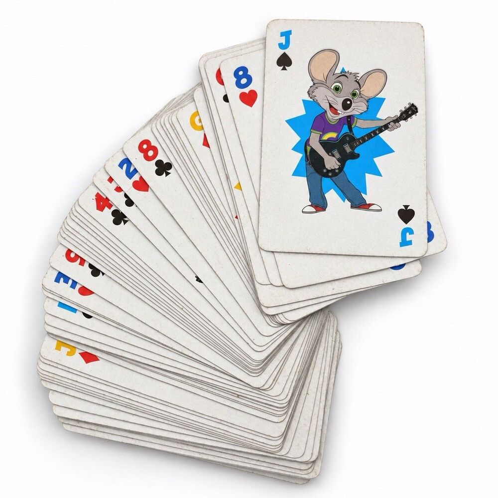 Chuck E Cheese Vintage Playing Cards BRAND NEW SEALED Complete Rare Pizza Party